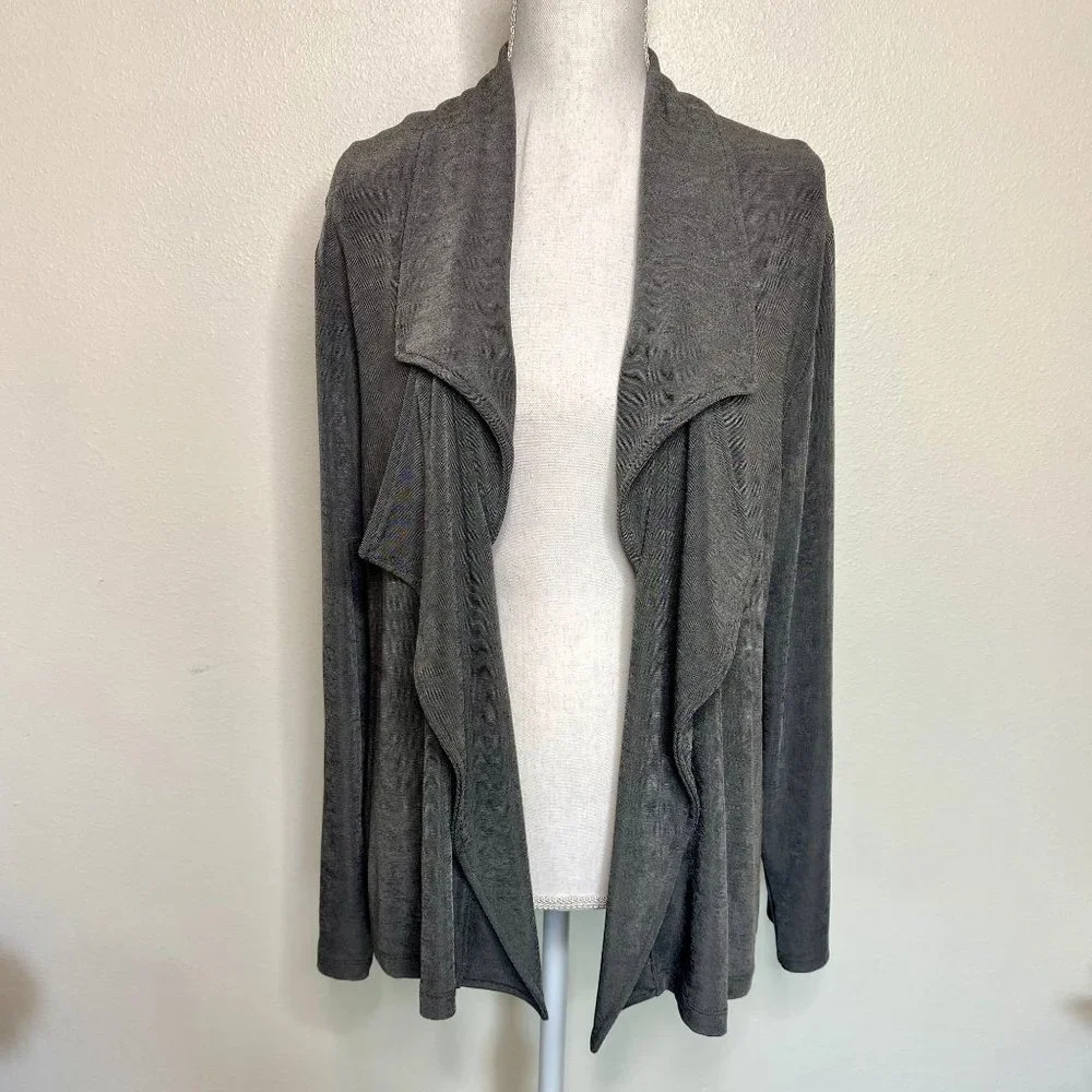Chico's Travelers Silver Gray Cardigan - Picture 1 of 5